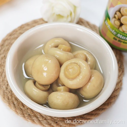 3 Jahre Haltbarkeit Aperitif ganze Champignons aus der Dose